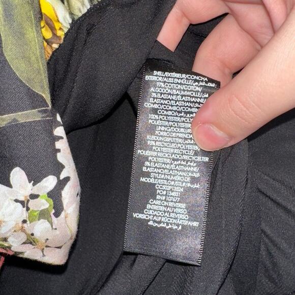 Alice + Olivia NWT Asha Bubble Hem Floral Strapless Mini Dress Black Size 0 - Picture 7 of 9